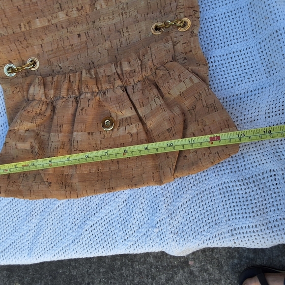 Natural Cork Marmi 80s shoulder flap bag - Picture 5 of 9